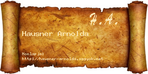 Hausner Arnolda névjegykártya